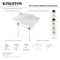 Kingston Brass 36 Carrara Marble Console Sink with Acrylic Legs, Marble WhiteOil Rubbed Bronze LMS36MA5 - alternate 5